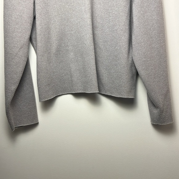 Zara Women's Cotton Blend Crewneck Sweater - Grey - Size Small - Picture 3 of 8